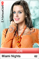Dirty Desktop Stripper Preview of VirtuaGirl Zoe - Miami Nights