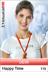 Dirty Desktop Stripper Collection of VirtuaGirl Demi - Happy Time