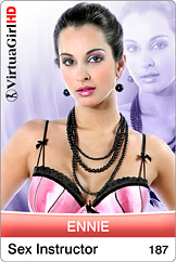 Dirty Desktop Stripper Preview of VirtuaGirl Ennie - Sex Instructor