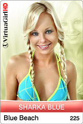 Dirty Desktop Stripper Preview of VirtuaGirl Sharka Blue - Blue Beach