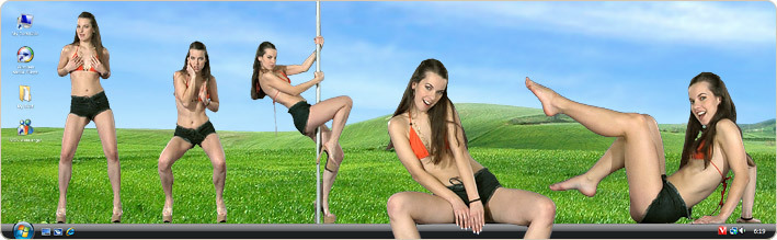 Download VirtualGirl HD to Watch Blonde Stripper Giselle Get Naked in Peace Love