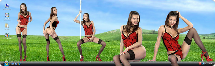 Download VirtualGirl HD to Watch Blonde Stripper Eufrat Get Naked in Red Splendor