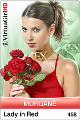 Dirty Desktop Stripper Photos of VirtuaGirl Morgane - Lady in Red