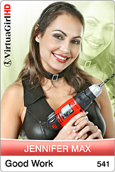 Dirty Desktop Stripper Photos of VirtuaGirl Jennifer Max - Good Work