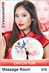 Dirty Desktop Stripper Preview of VirtuaGirl Davon Kim - Massage Room