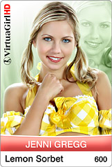 Dirty Desktop Stripper Images of VirtuaGirl Jenni Gregg - Lemon Sorbet