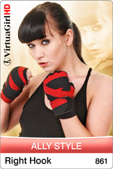 Dirty Desktop Stripper Images of VirtuaGirl Ally Style - Right Hook