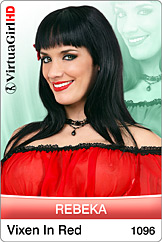 Dirty Desktop Stripper Teaser of VirtuaGirl Rebeka - Vixen in Red