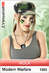 Dirty Desktop Stripper Pix of VirtuaGirl Viola - Modern Warfare