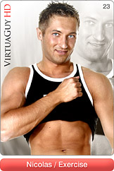 Dirty Desktop Gay Stripper Pictures of VirtuaGuy Model Nicolas - Exercise